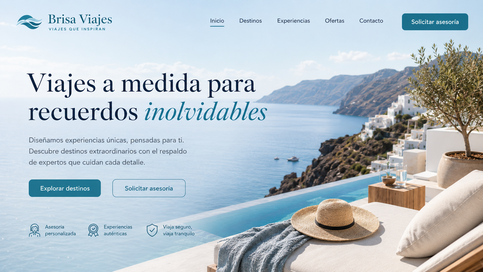 Web de agencia de viajes Brisa Viajes